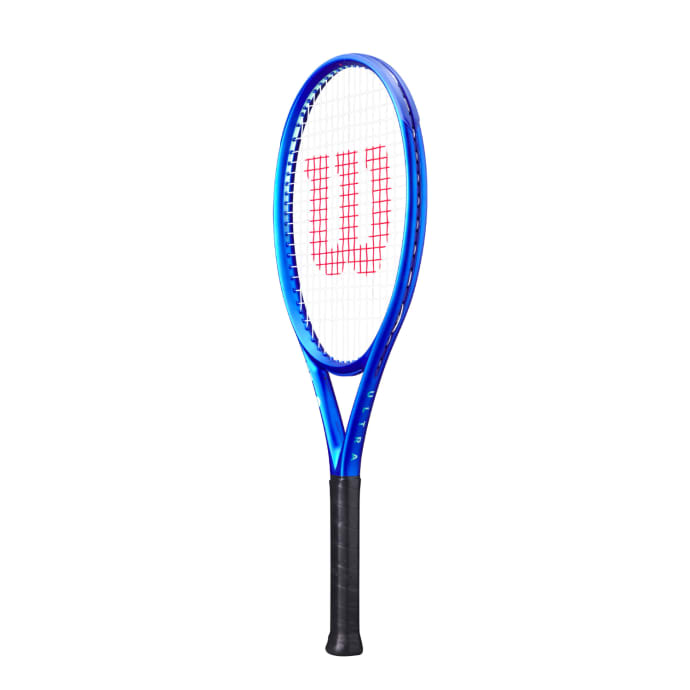 Wilson Ultra 26’’ V5 junior tennis racket with blue frame and black handle