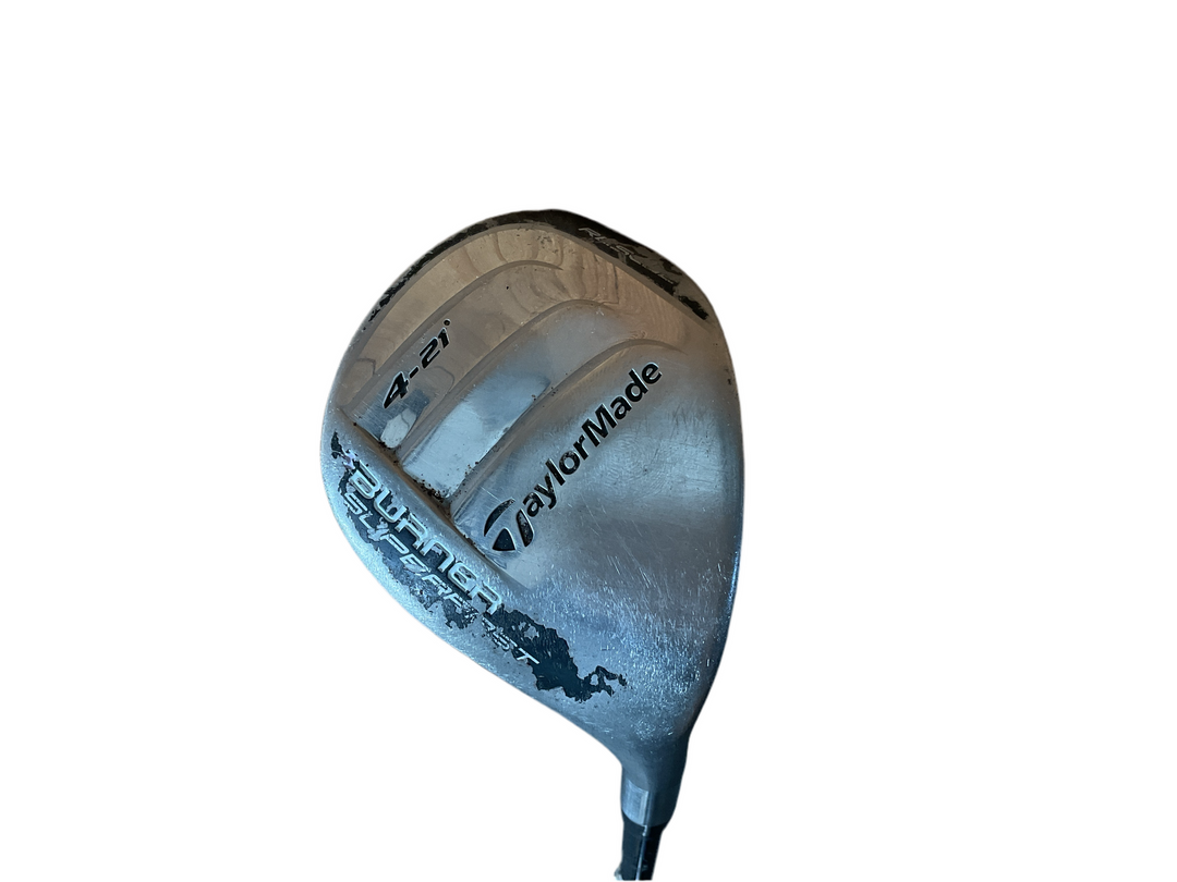 Taylormade m2 fairway wood, silver head with black accents and shaft.