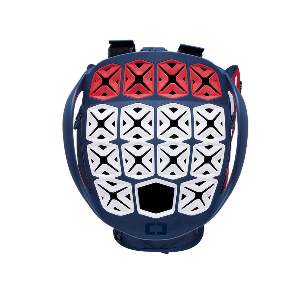 Ogio Silencer Cart Bag red white blue with silicone keypad