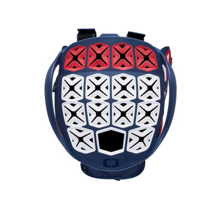 Ogio Silencer Cart Bag red white blue with silicone keypad