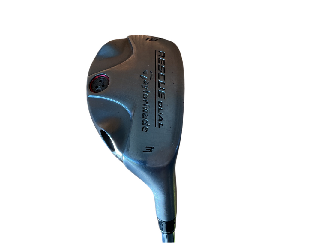 2018 callaway rescue dial fairway wood, silver and black head with white text.