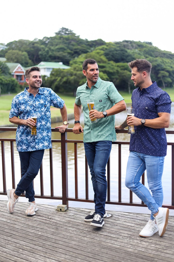 Custom Apparel Men`s Golf Shirt | Button-UP | Olive Aces