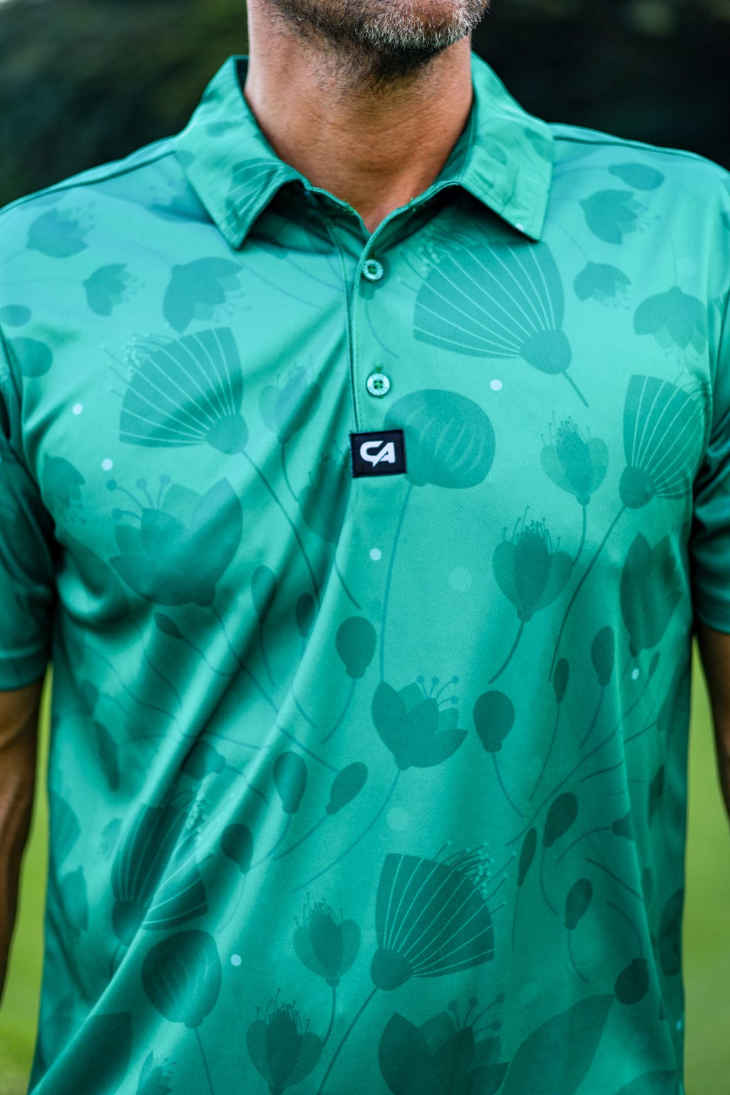 Custom Apparel Men's Funky Golf Shirt | Floating Greens