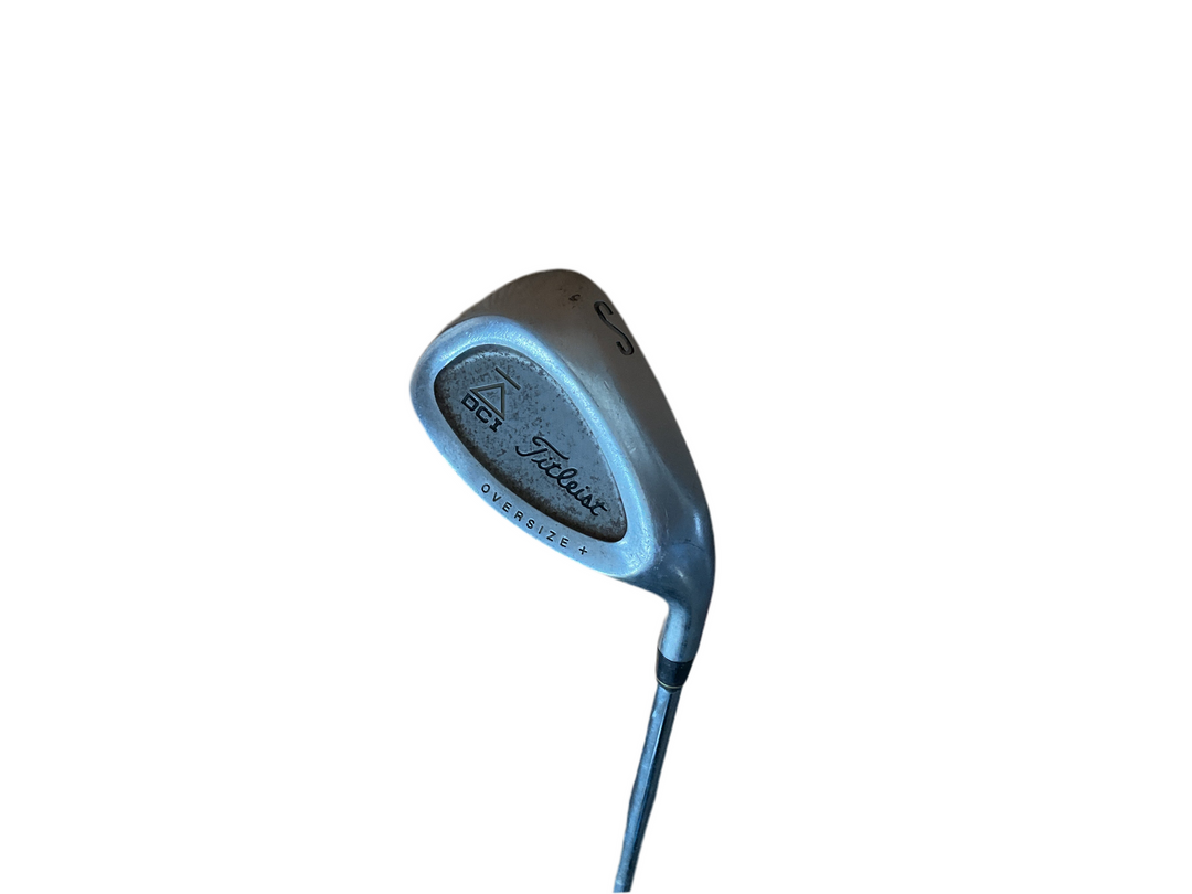 Titleist golf wedge with a sleek black and silver finish, featuring a classic design.