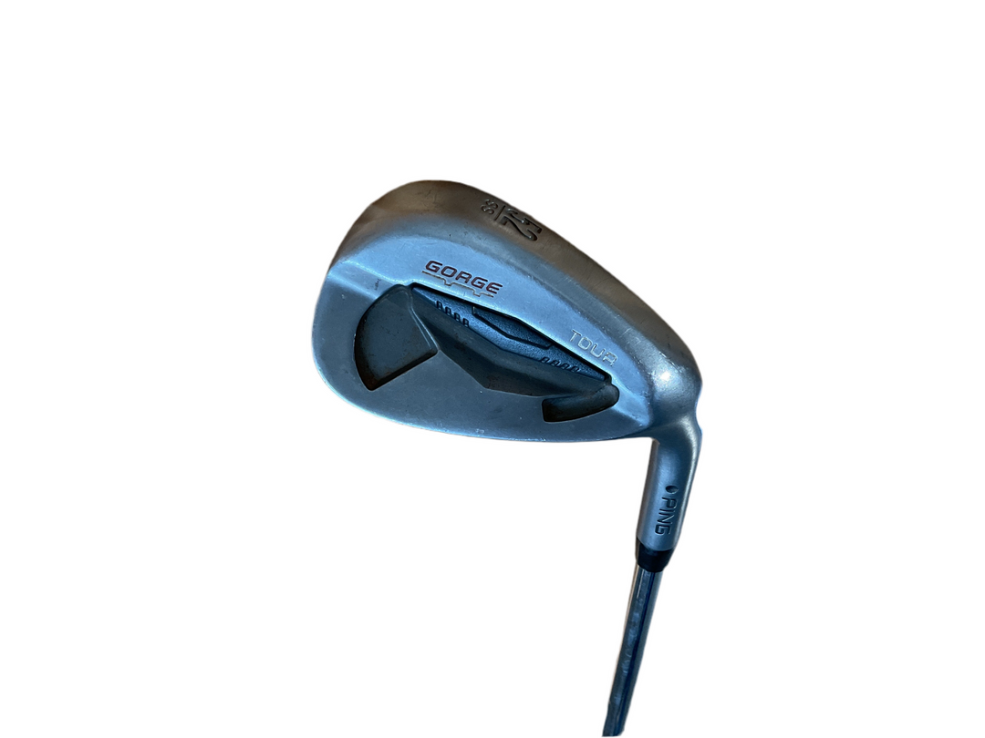 2018 callaway chrome soft wedge, black and silver head with a sleek design.