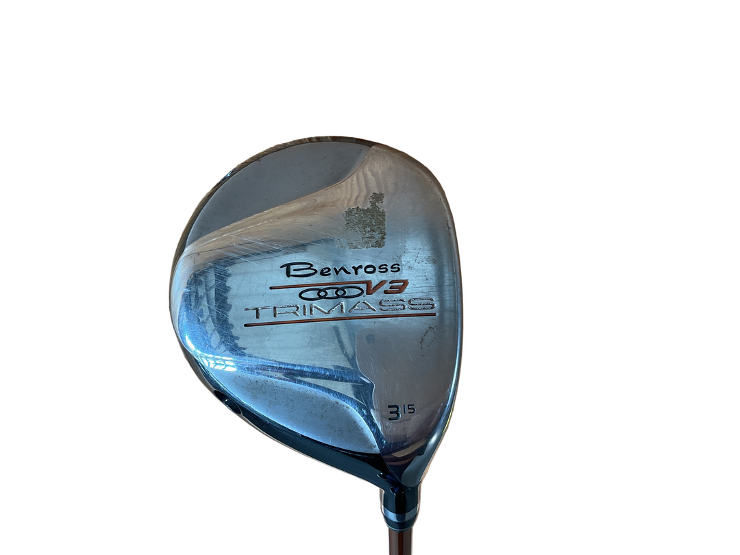 Bentross golf club head, silver and black with a sleek design.