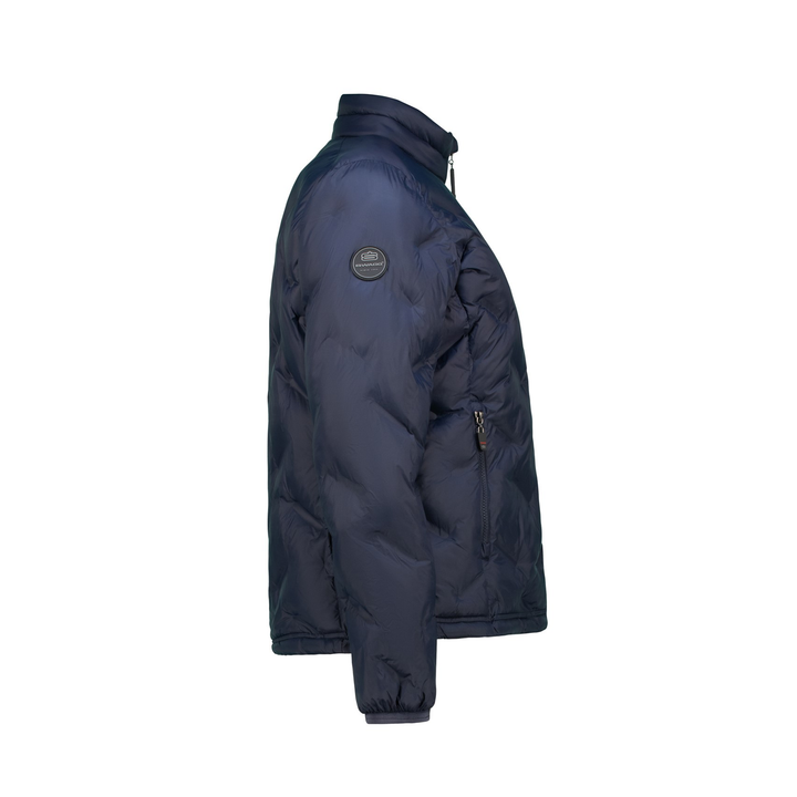 Swagg Womens Quantum Puffer Jacket in navy blue with black zipper