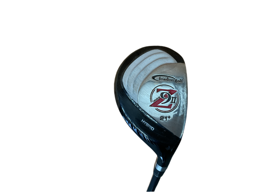 21-degree callaway golf z-21 hybrid club with a black and silver head, featuring a sleek design.