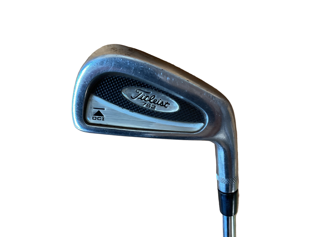 Titleist t10 iron, silver and black head with a sleek design.