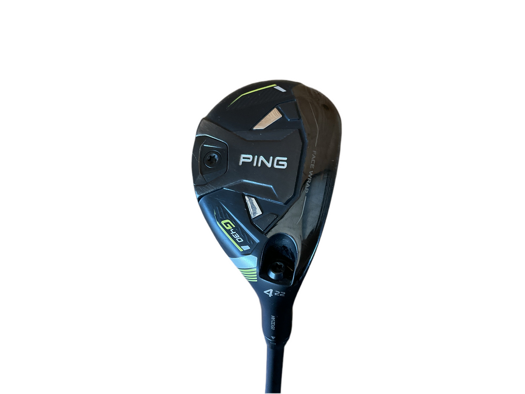 Ping golf club head with black and blue accents, sleek design