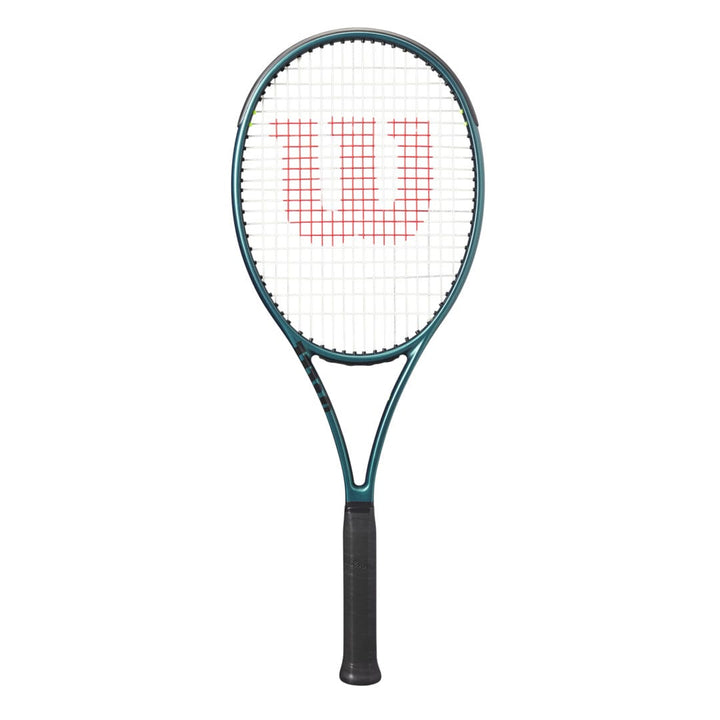 Wilson Blade 98 18x20 305g V9 tennis racket with green frame and black handle