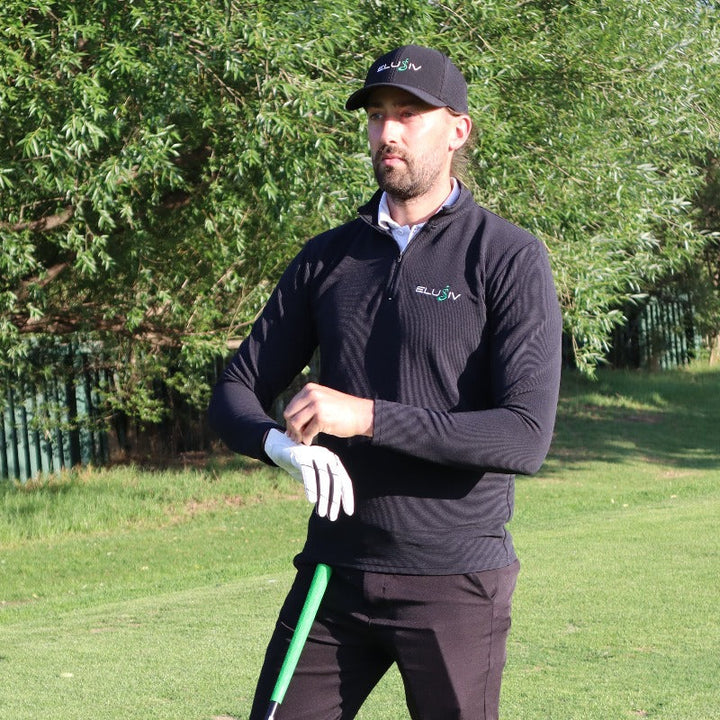 Elusiv Golf | Black Quarter Zip Golf Jersey