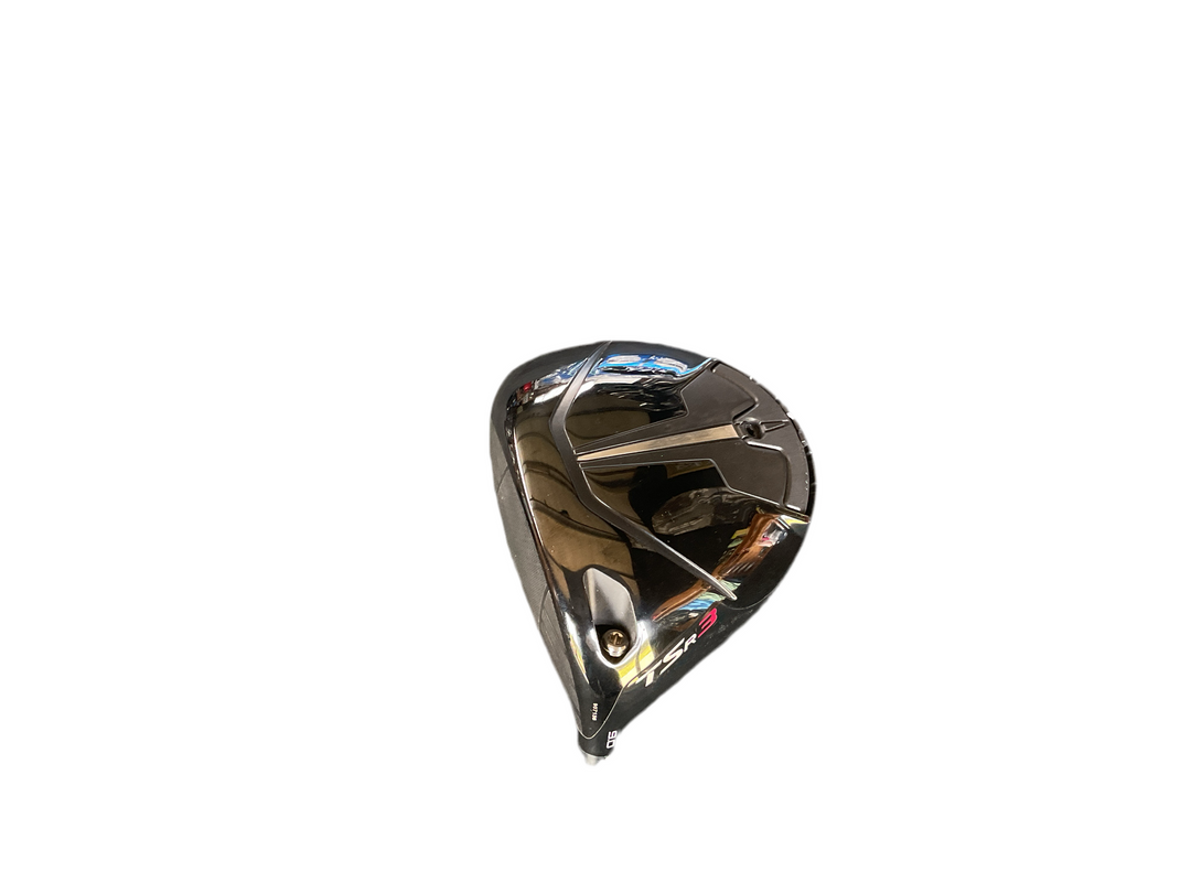 Chrome golf club head cover with black accents and a sleek, modern design.