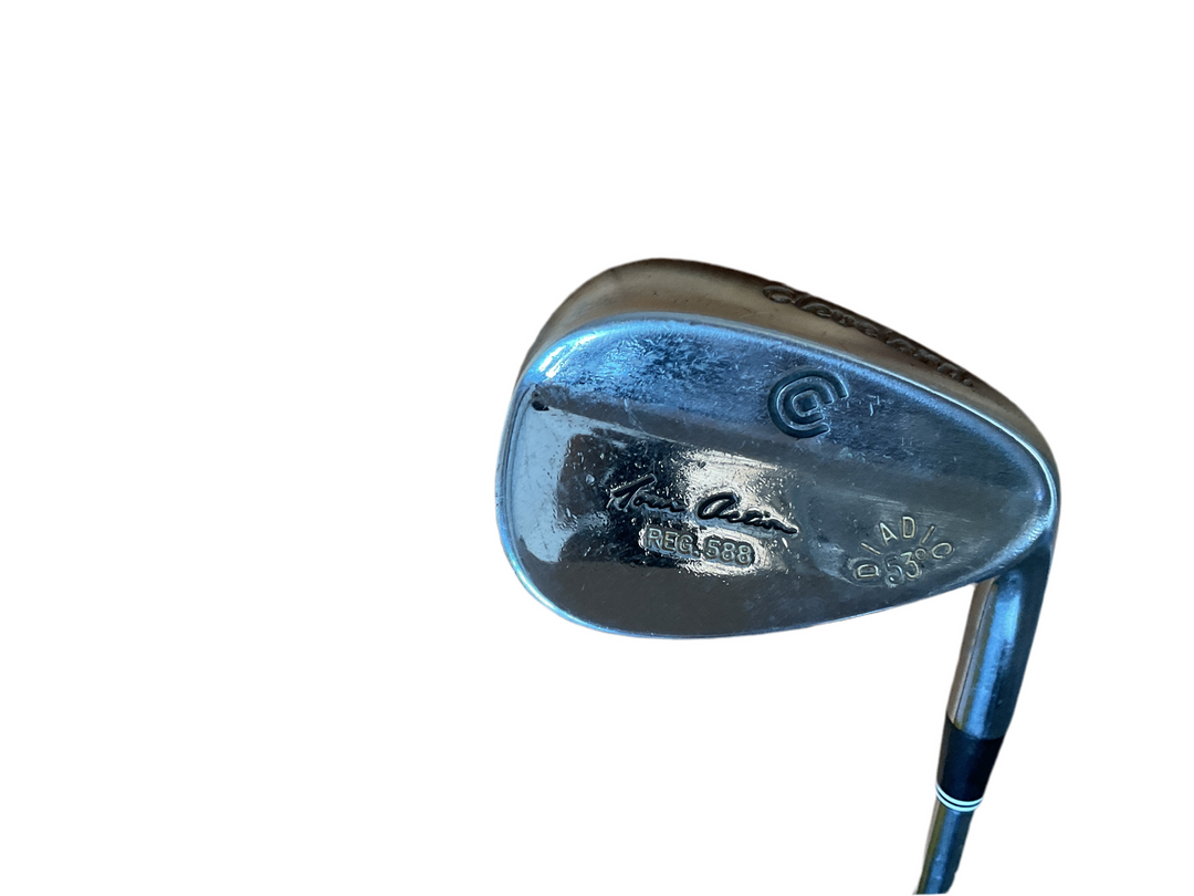 9-iron golf club with a sleek silver finish and black grip.
