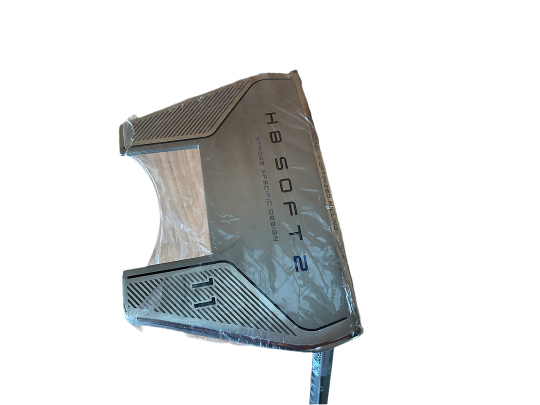 Silver putter with black accents and ’hs soft 2’’ branding.