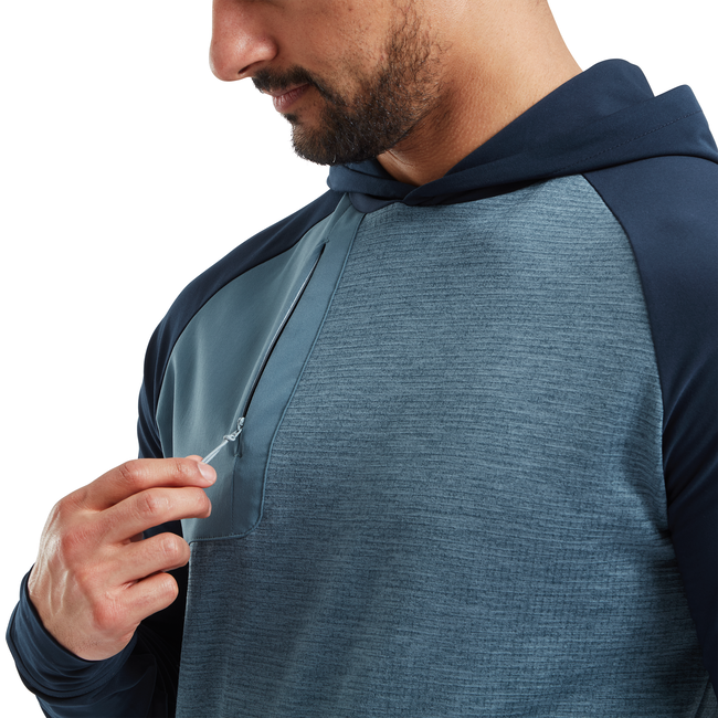 Footjoy Men's Golf Jersey | ThermoSeries Pullover Hoodie | Navy/Slate