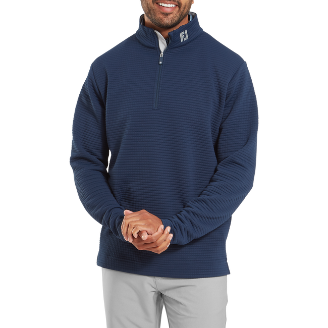 FootJoy Men's Golf Jersey | Quilt Texture Chill-Out | Navy