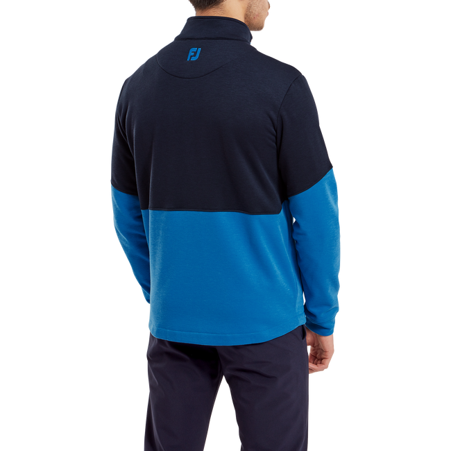 MEN'S FOOTJOY SWEATER EU COLOUR BLOCK FULL ZIP | NAVY/BLUE