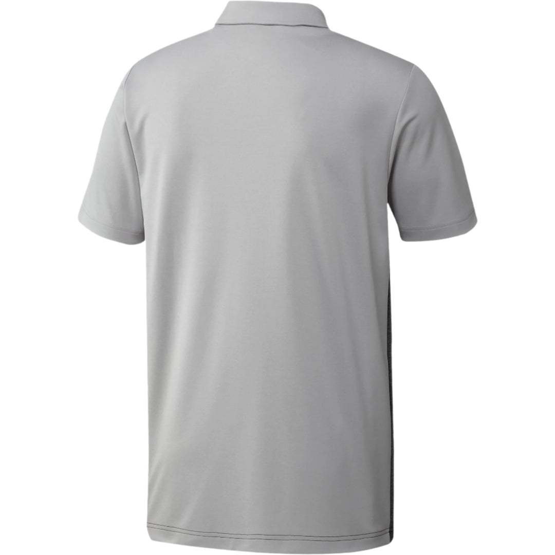 Adidas Men's Golf Shirt | 3 Stripe Block | Grey/Grey