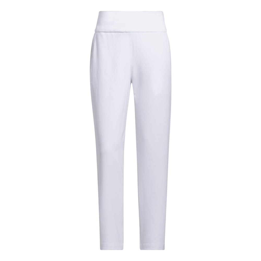 White leggings with a high waistband and slim fit design.