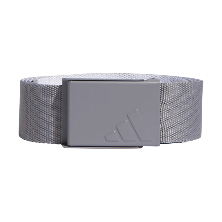 Gray woven belt with silver buckle, jordan brand logo.