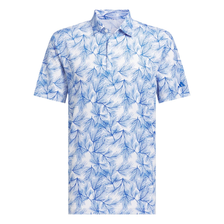 Adidas Men's Golf Shirt | Pine Print | Blue