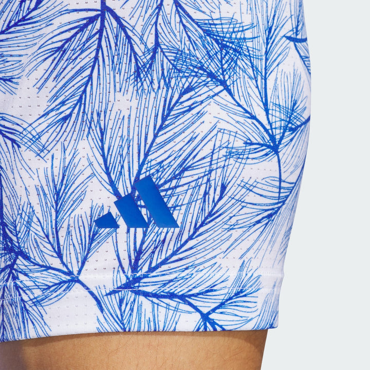 Adidas Men's Golf Shirt | Pine Print | Blue