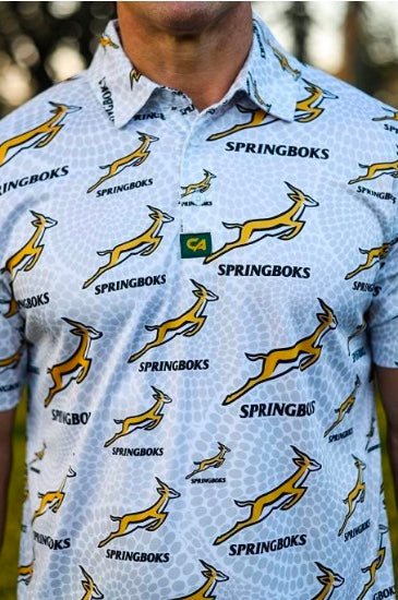 Custom Apparel Men’s Springbok Golf Shirt with Antelope Design