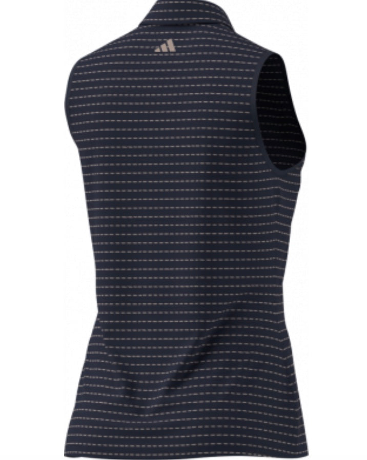 Adidas Women's Golf Shirt | Ultimate365 Stripe | Collegiate Navy