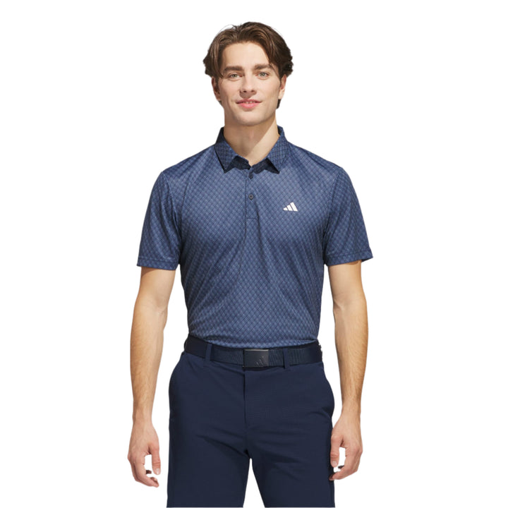 Adidas Men's Golf Shirt | Polo | Core Print | Navy/White