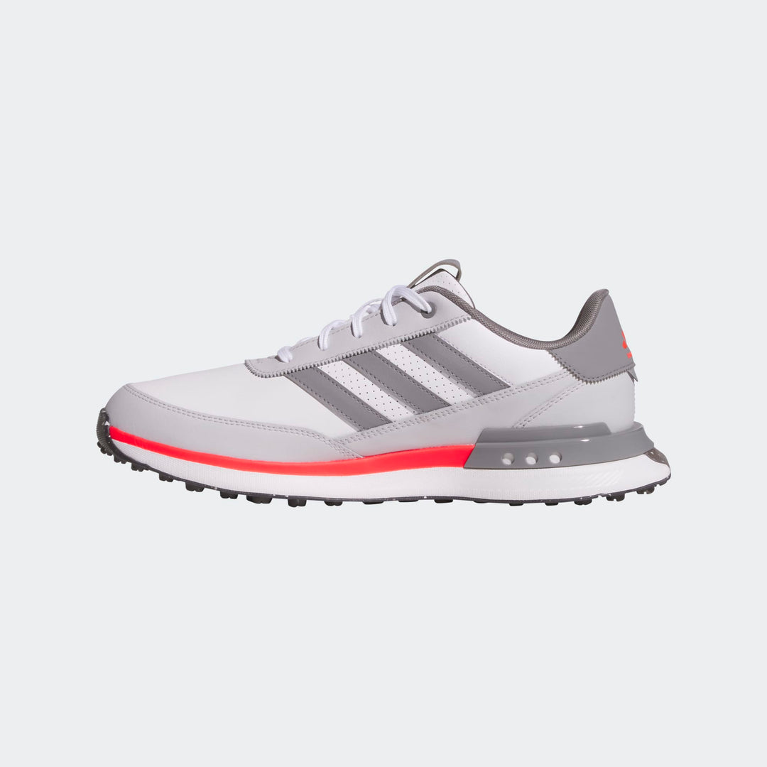 Adidas Men's Golf Shoes | S2G Leather Spikeless | White/Grey/Red