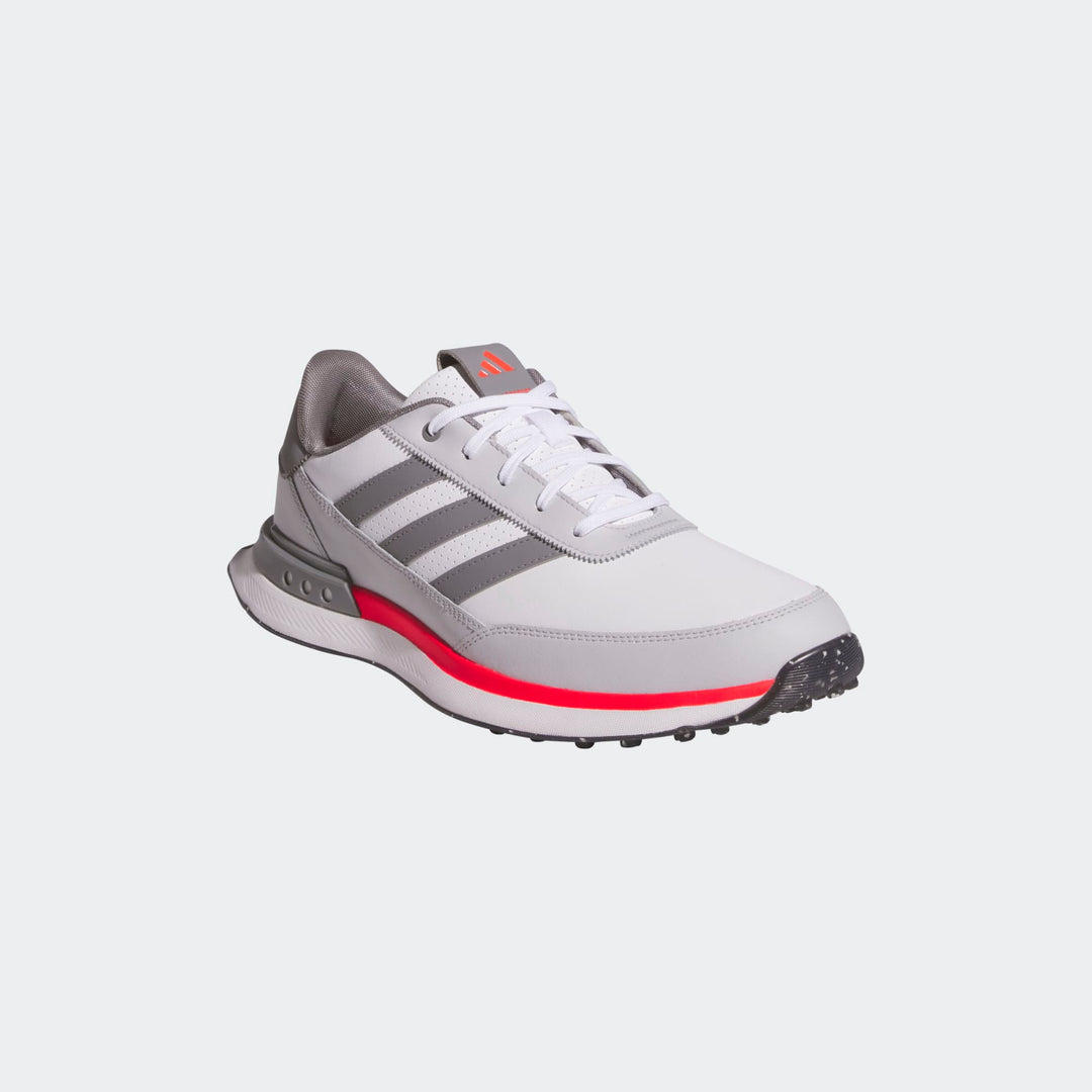 Adidas Men's Golf Shoes | S2G Leather Spikeless | White/Grey/Red