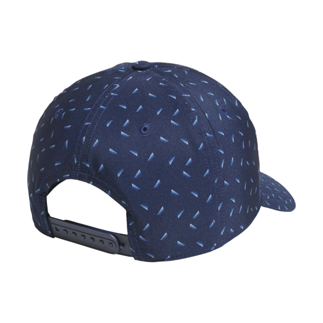 Navy blue baseball cap with diamond plate pattern and adjustable strap.