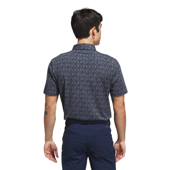 Adidas Men's Golf Shirt | Ultimate365 Micro Argyle Polo | Collegiate Navy/Grey Three