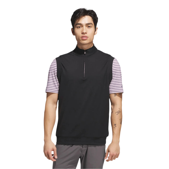 Adidas Men's Golf Jacket | Sleeveless 1/4 Zip | Black