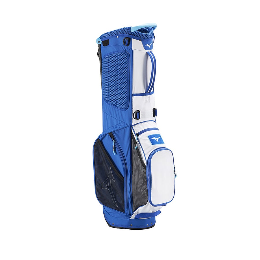 Mizuno K1LO 22 blue and white golf stand bag with black accents