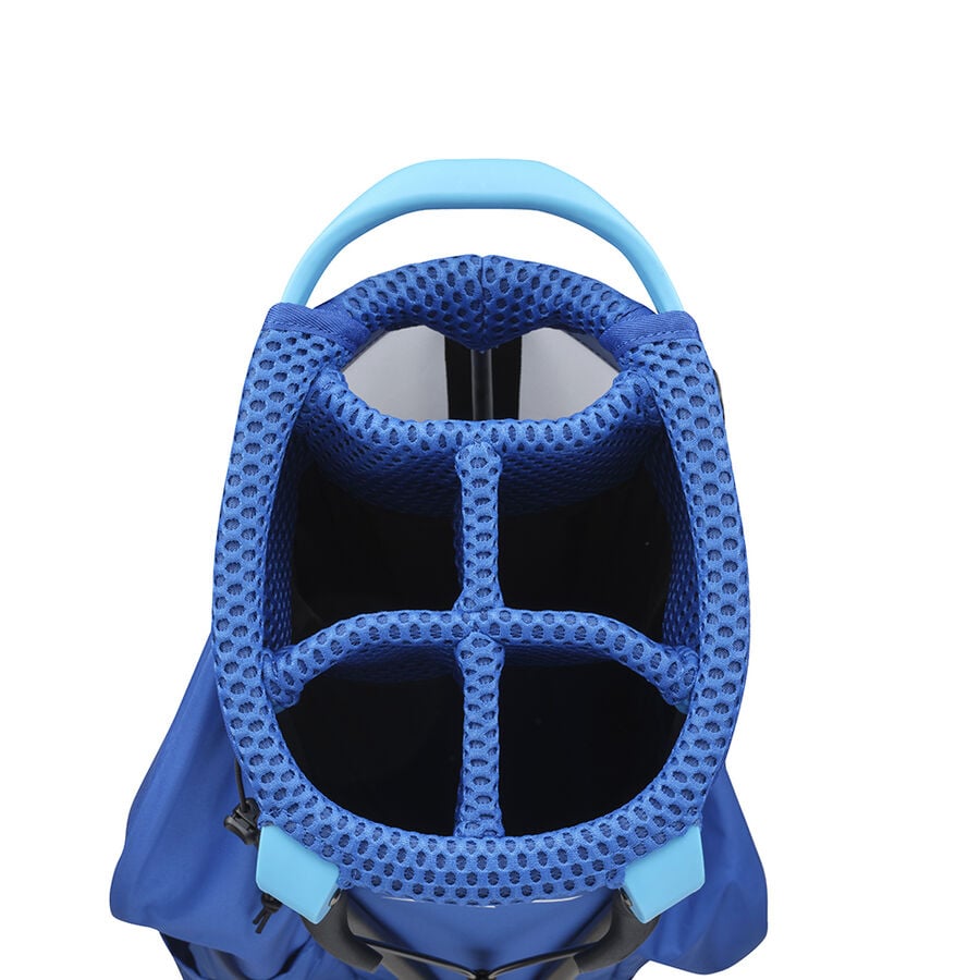 Mizuno K1LO 22 blue mesh golf stand bag with handle and zipper