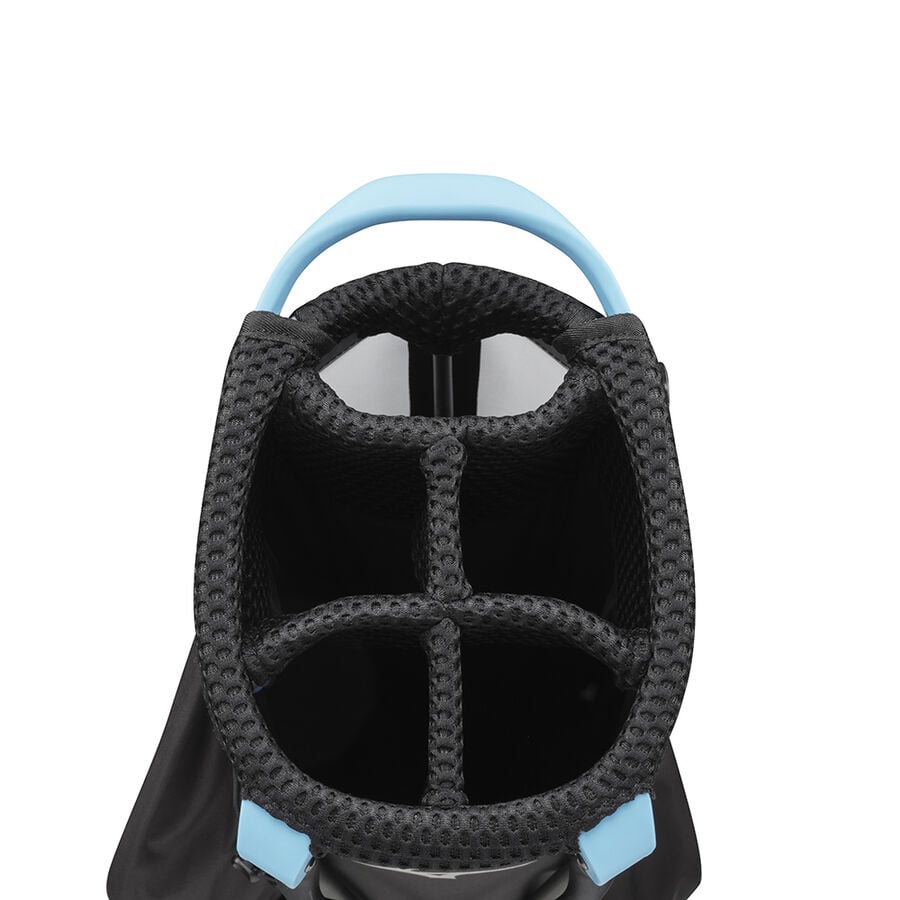 Mizuno K1LO 22 black and blue woven golf stand bag with handle