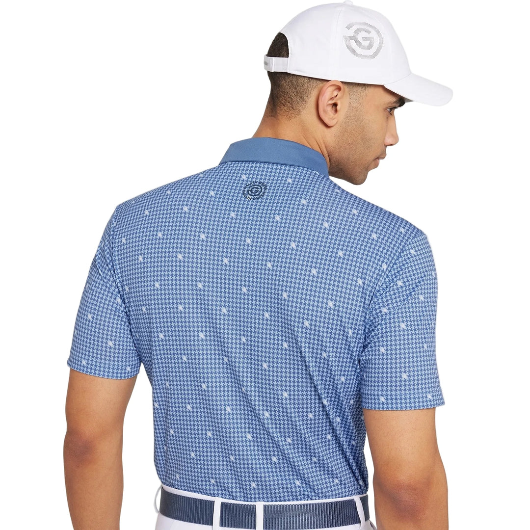 Galvin Green Marley’s Moonlight Blue/White Checkered Golf Polo Shirt