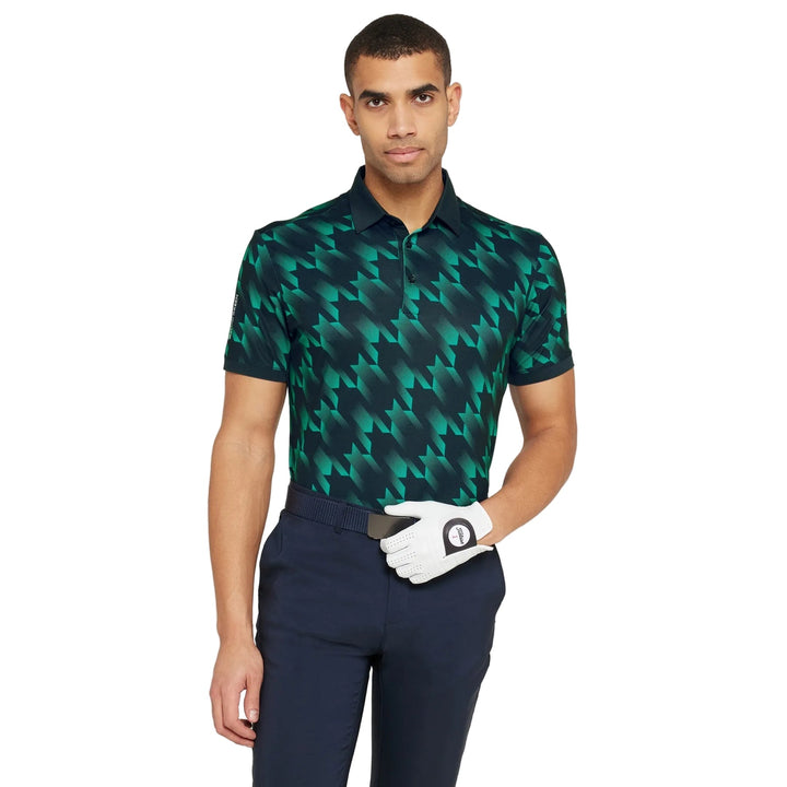 Galvin Green Miles navy golf green houndstooth polo shirt