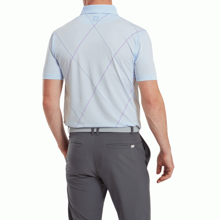 Footjoy Men`s Golf Shirt | EU Raker Print | Mist