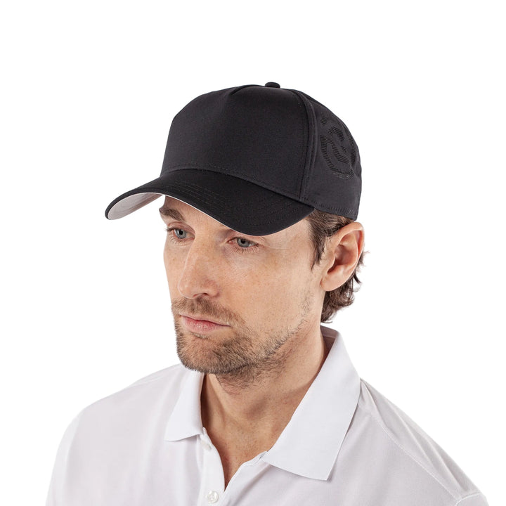 Black Galvin Green Sanford Logo Golf Cap with Gray Brim