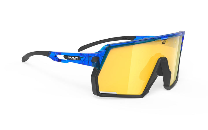 Rudy Project Kelion sunglasses with blue black frames yellow lenses