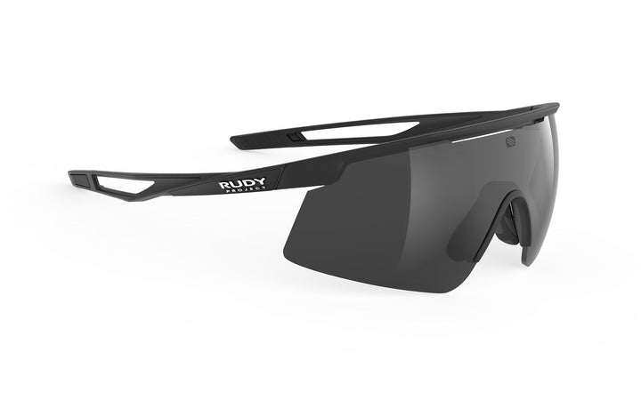 Black Rudy Project Turbolence sunglasses with dark lenses and silver accents