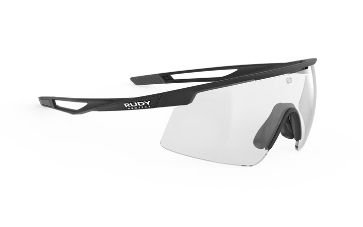 Black and white Rudy Project Turbulence sunglasses with clear lenses