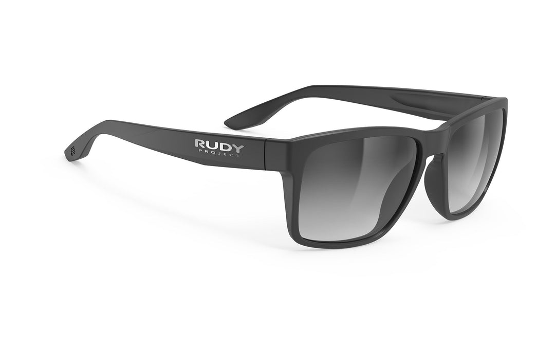 Black matte Rudy Project Spinhawk Edge sunglasses with gradient lenses