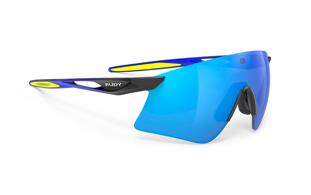 Rudy Project Astral Sphere blue and black cycling sunglasses with multilens
