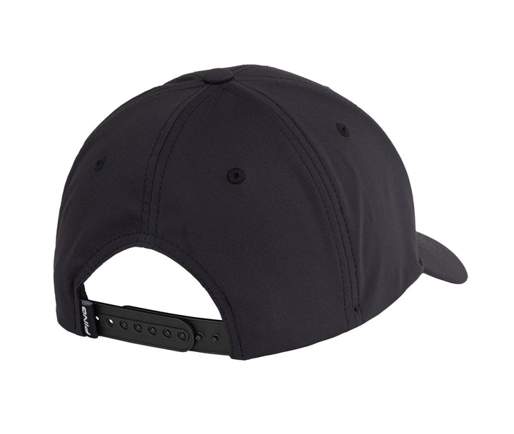 Black nike baseball cap with adjustable strap and swoosh logo.