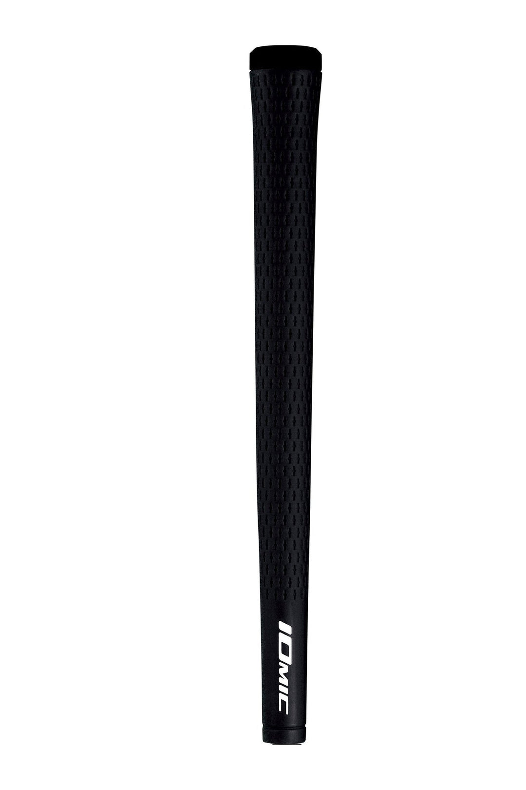 Black textured golf club grip with ’nomic’ branding.