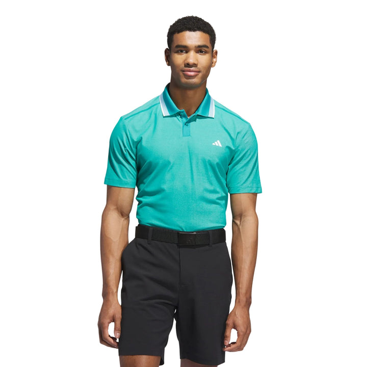 Adidas Men's Golf Shirt | Ultimate365 Tour Twistknit Pique Polo | Pure Teal
